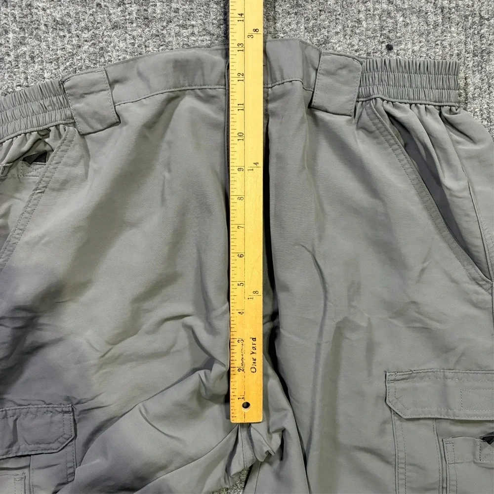 Bimini Bay Performance Gear Mens Cargo Shorts Size 40 Gray Stretch Nylon Fishing
